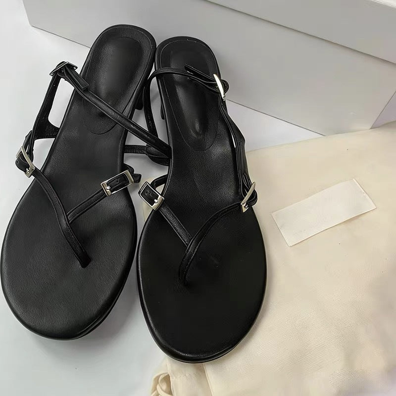 Damen Sandalen mit eleganten Riemen und modischem Absatz EB