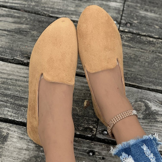 Damen Mokassins aus hochwertigem Wildleder mit elegantem Schnitt EB
