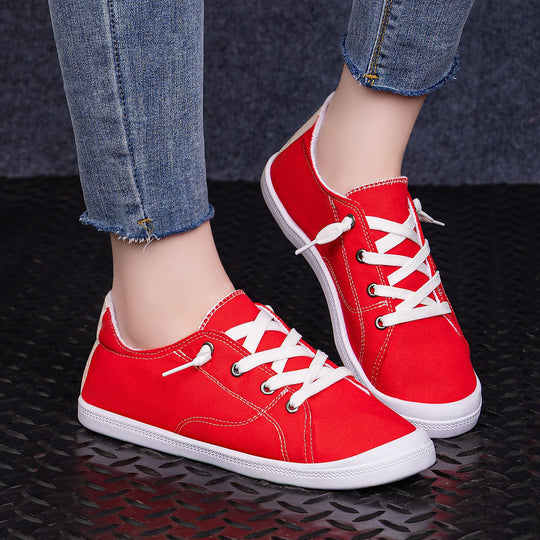 Damen Freizeitschuhe aus strapazierfähigem Canvas mit klassischem Schnürdesign EB