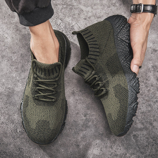 Damen Atmungsaktive Sneakers mit elastischem Obermaterial und rutschfester Sohle EB