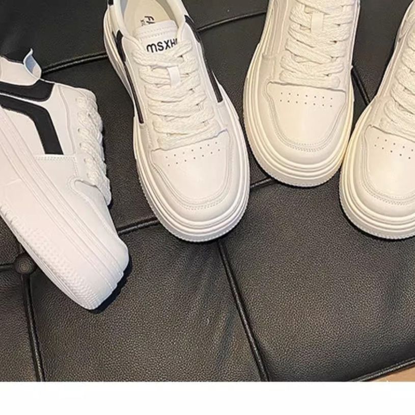 Damen modische Plattform-Sneaker mit kontrastierenden Details EB