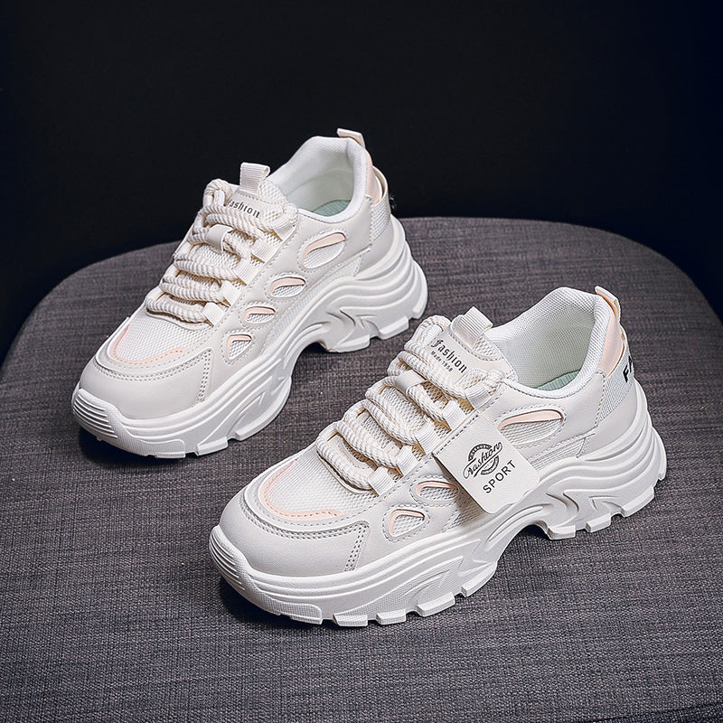 Damen Trendige Chunky Sneakers mit atmungsaktivem Obermaterial und dämpfender Sohle EB