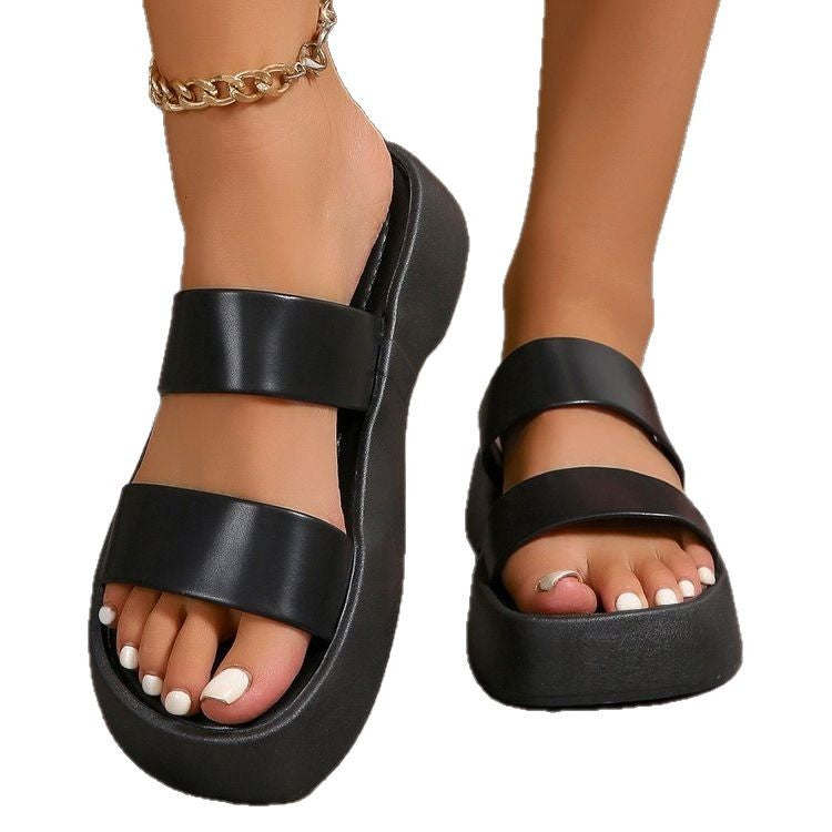 Damen Komfortable Plateausandalen EB