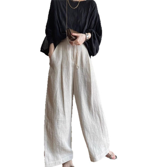 Damen Weite Leinenhose EB