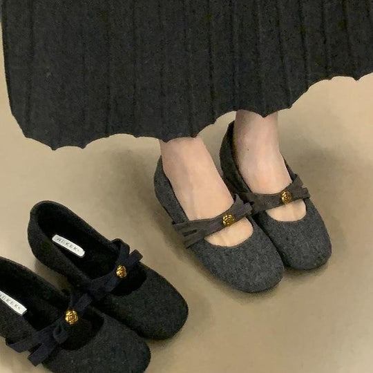 Damen Ballerinas mit modischem Schleifen-Applikation und bequemem Fußbett EB