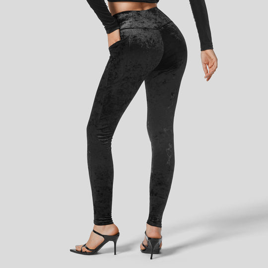 Damen Hochwertige Leggings mit luxuriösem Samtfinish EB