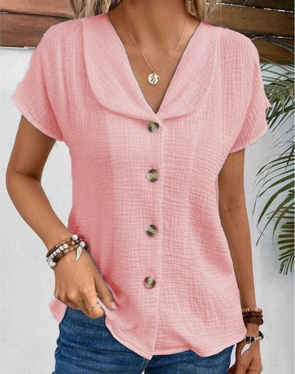 EB | Elegante und Stilvolle Button-Down-Bluse mit Kragen