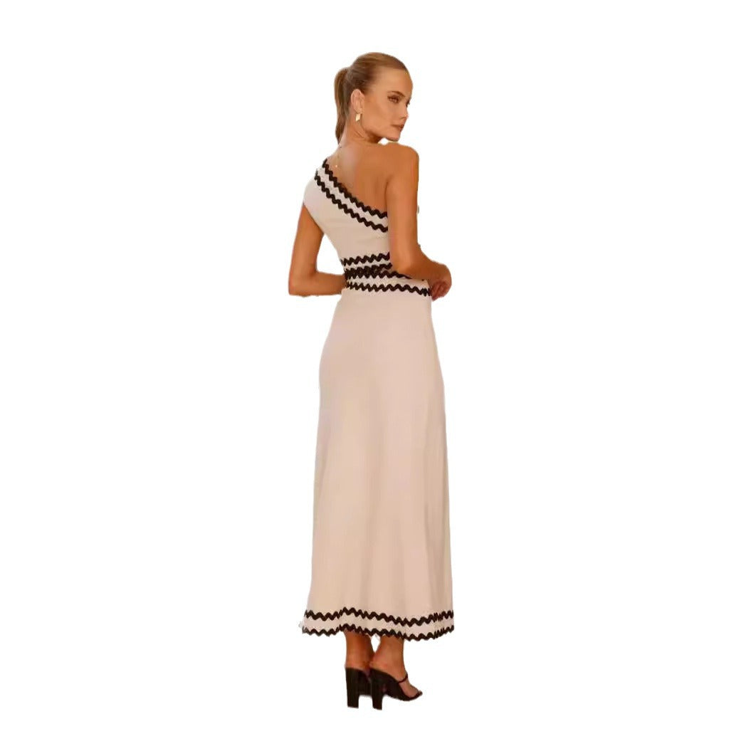 Damen Maxikleid mit asymmetrischem Schnitt und modischen Cut-Outs EB