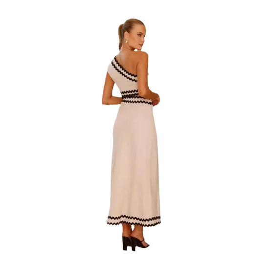 Damen Maxikleid mit asymmetrischem Schnitt und modischen Cut-Outs EB