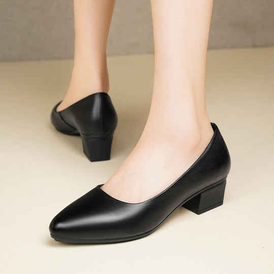 Damen elegante Pumps mit strukturiertem Blockabsatz EB