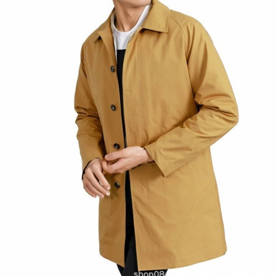 Herren lässige Übergangsjacke mit knopfbarem Kragen EB