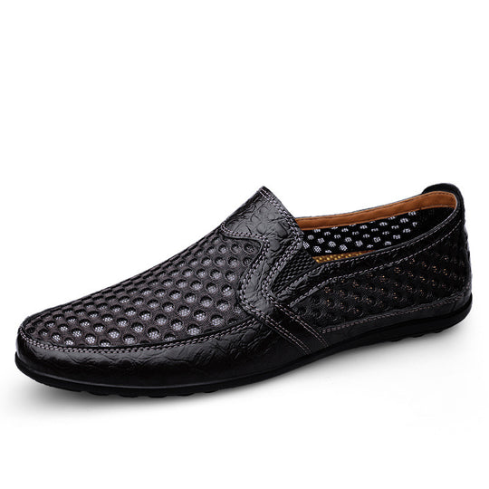 Herren Bequeme und atmungsaktive Slippers mit perforiertem Obermaterial EB
