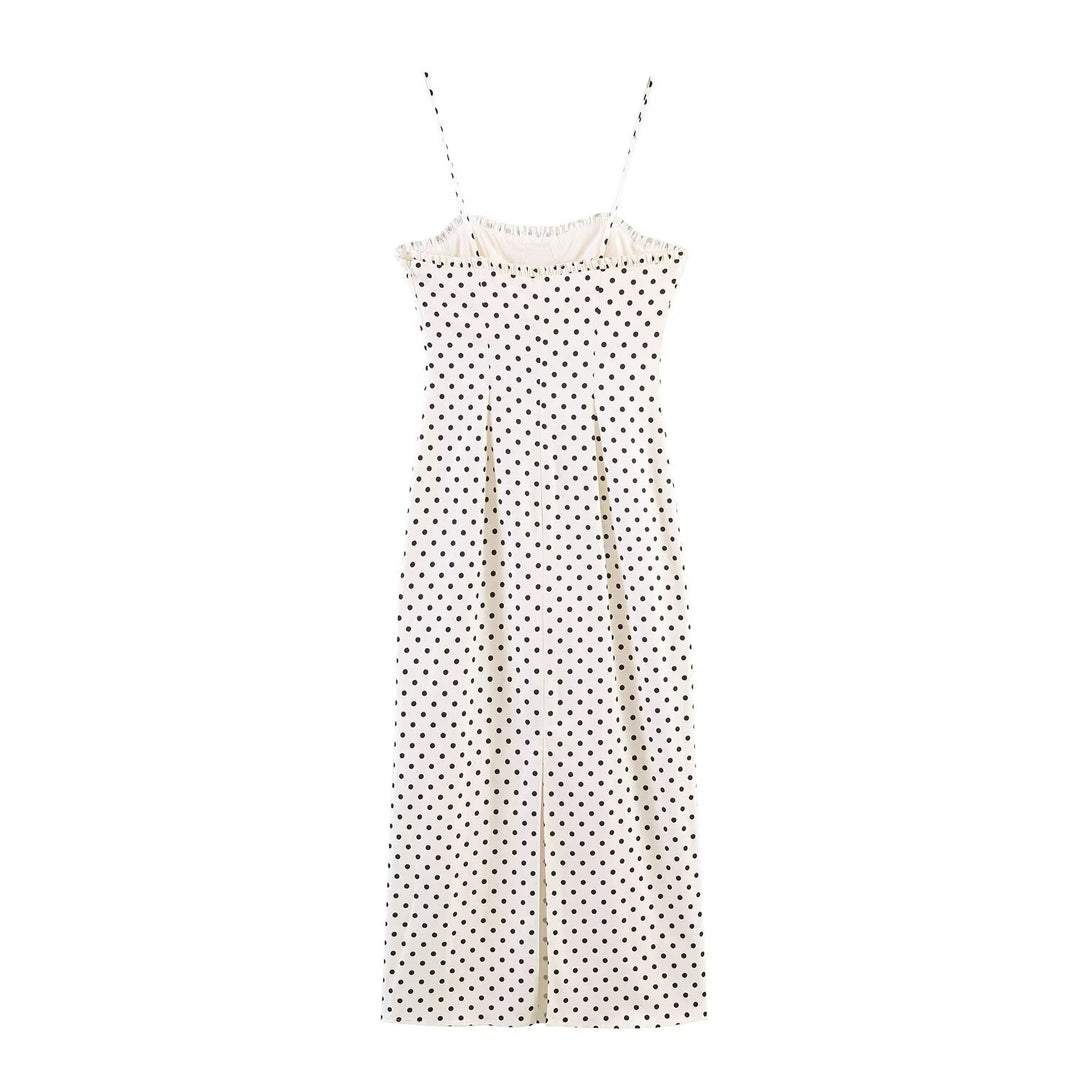Damen Maxikleid mit Polka-Dots EB
