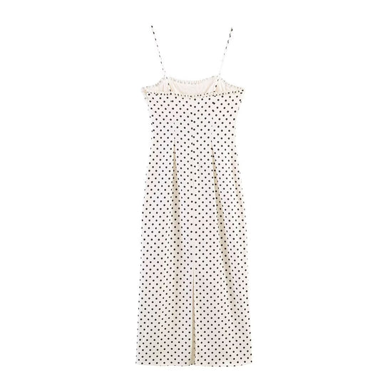 Damen Maxikleid mit Polka-Dots EB