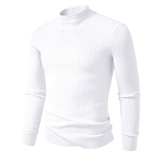 Herren modischer Rollkragenpullover mit strukturierter Oberfläche EB