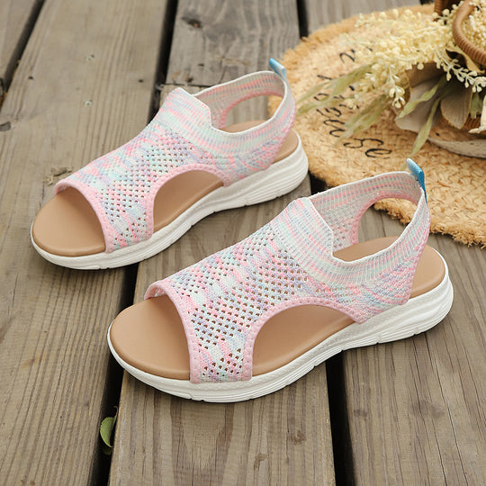 Damen Freizeitsandalen mit atmungsaktivem Obermaterial und rutschfester Sohle EB