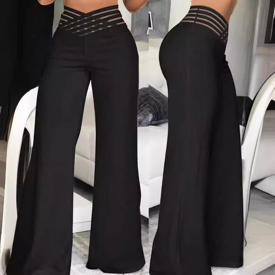 Damen Elegante und bequeme Schlaghose EB