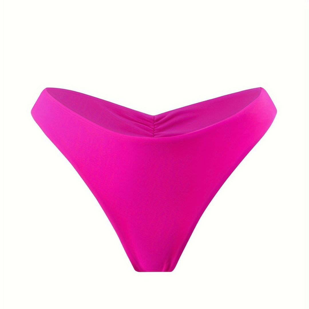 Damen Bikini-Höschen mit seitlichen Rüschendetails und hohem Schnitt EB