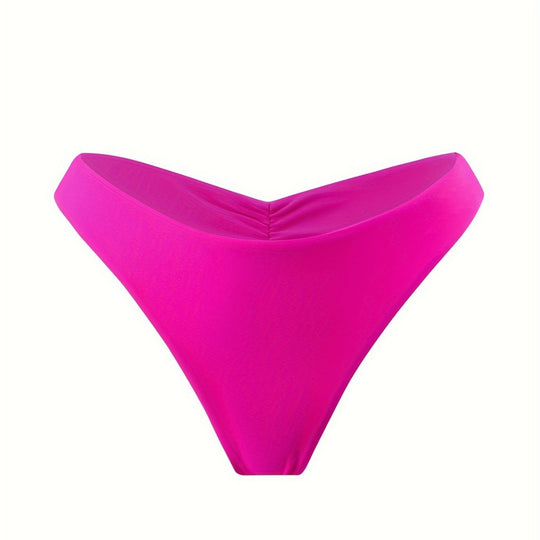 Damen Bikini-Höschen mit seitlichen Rüschendetails und hohem Schnitt EB