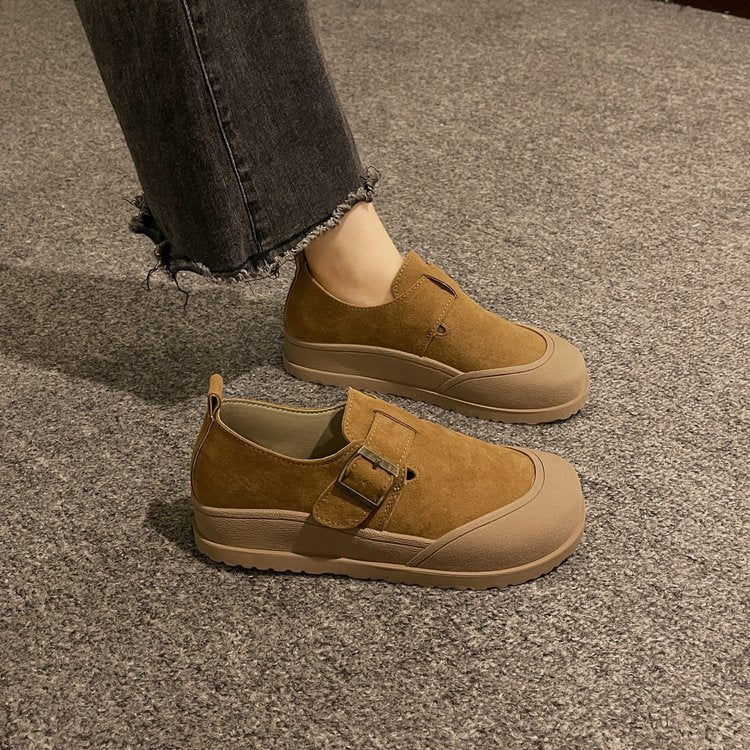 Damen modische Komfort-Sneaker mit verstellbarem Schnallenverschluss EB