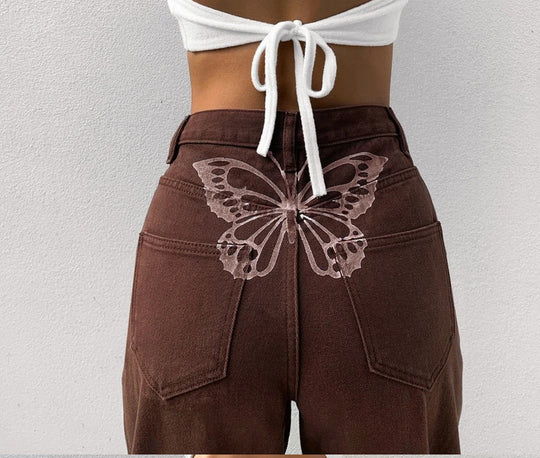 Damen lässige Mom-Jeans EB