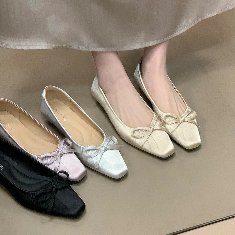 Damen Ballerinas mit dekorativem Schleifendetail und elegantem Design EB