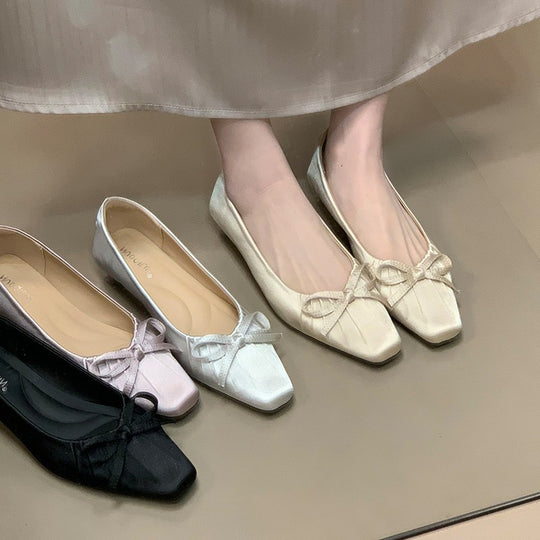 Damen Ballerinas mit dekorativem Schleifendetail und elegantem Design EB