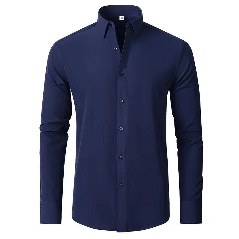 Herren Langarmhemd mit elegantem Schnitt und stilvollen Knopfdetails EB