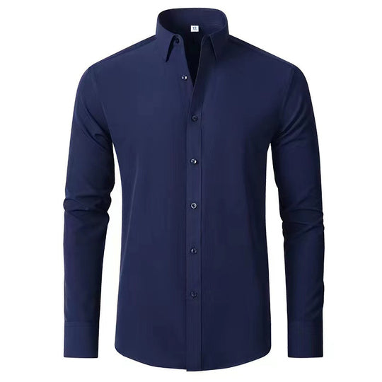 Herren Langarmhemd mit elegantem Schnitt und stilvollen Knopfdetails EB