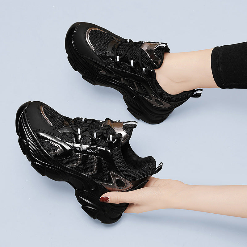Damen Sportliche Sneakers mit atmungsaktiver Struktur und stoßdämpfender Sohle EB