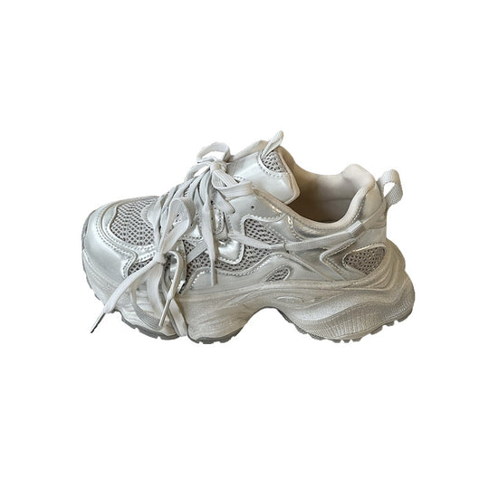 Damen Sportliche Chunky Sneakers mit atmungsaktivem Mesh und reflektierenden Akzenten EB