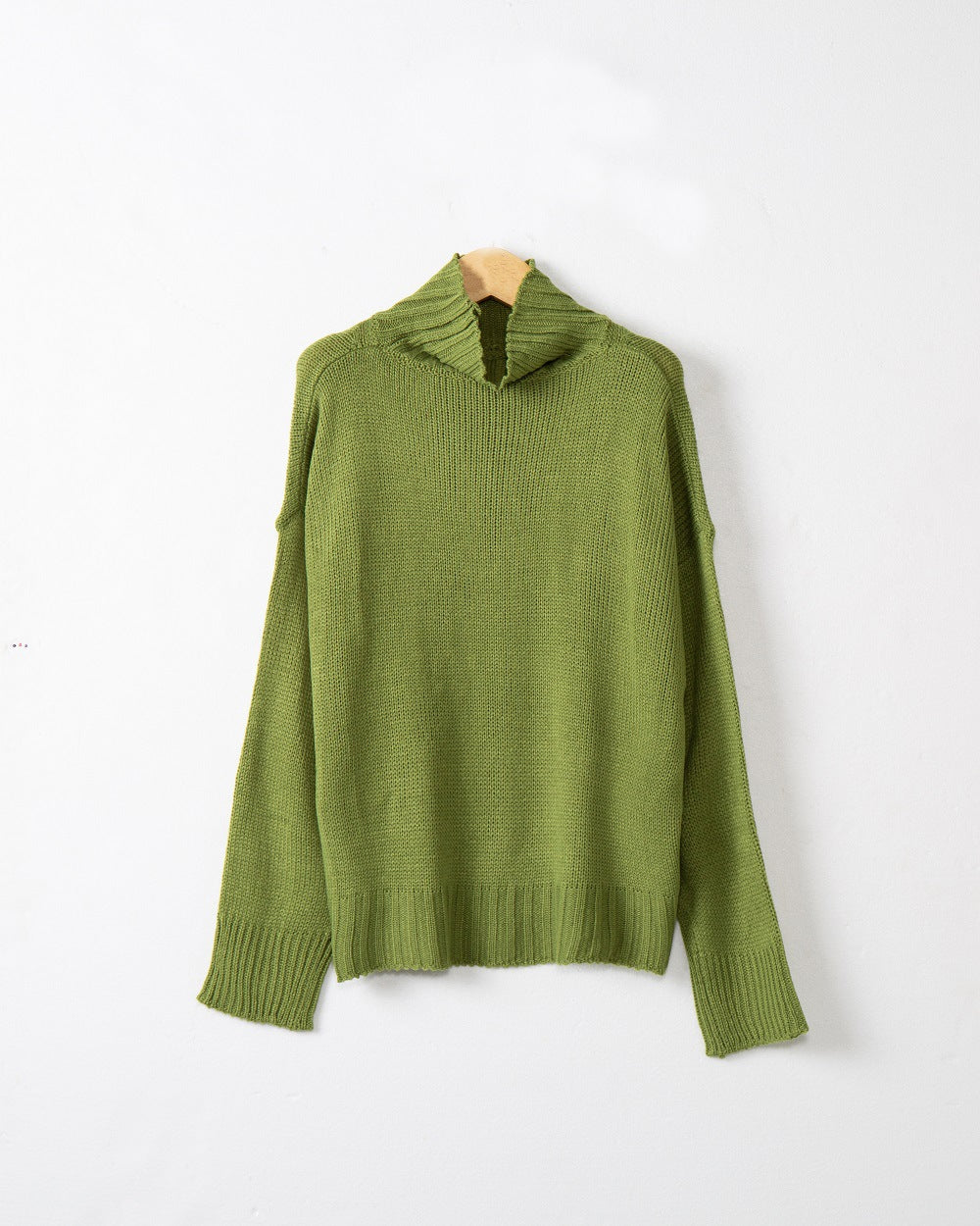 Damen hochgeschlossener Strickpullover mit strukturiertem Design EB