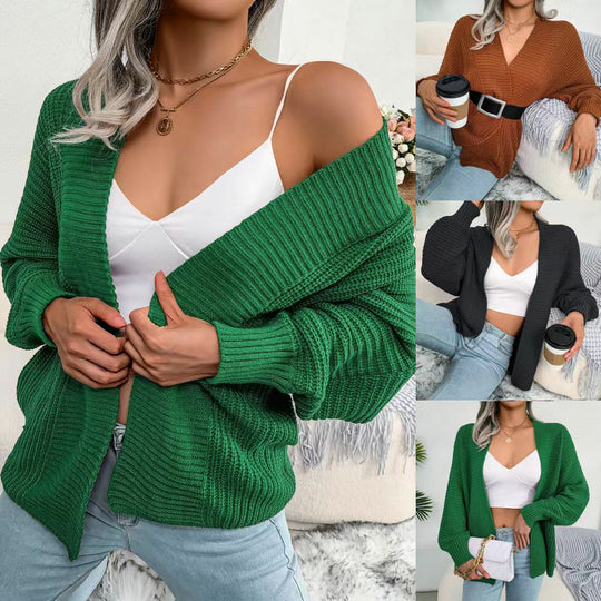 Damen gemütlicher Strickcardigan mit oversized Schnitt EB