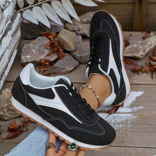 Damen Sportliche Sneakers mit atmungsaktivem Obermaterial und rutschfester Sohle EB