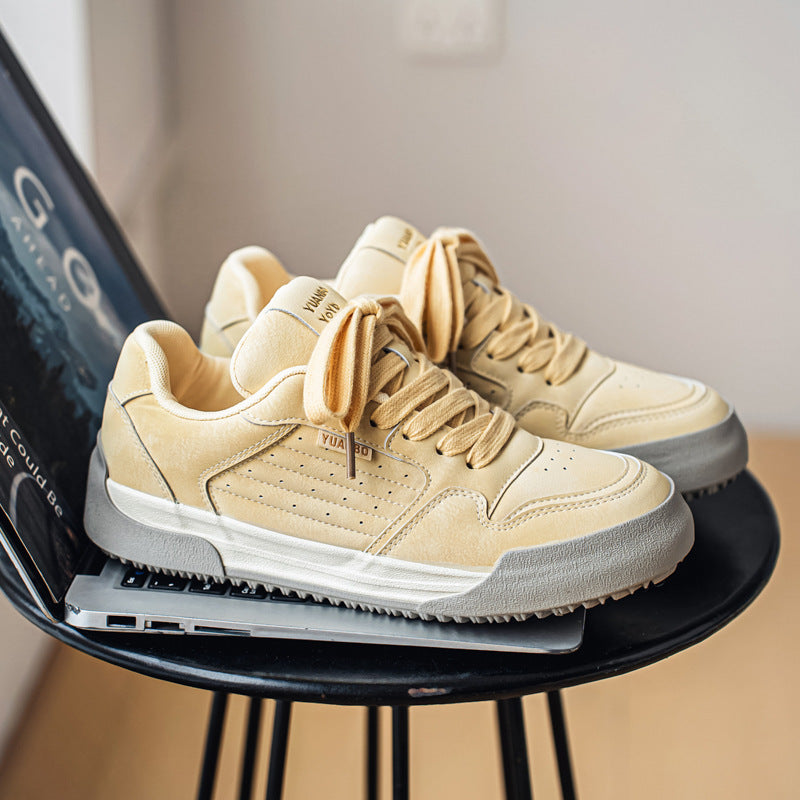 Damen Sportliche Sneakers mit atmungsaktivem Veloursleder und rutschfester Sohle EB