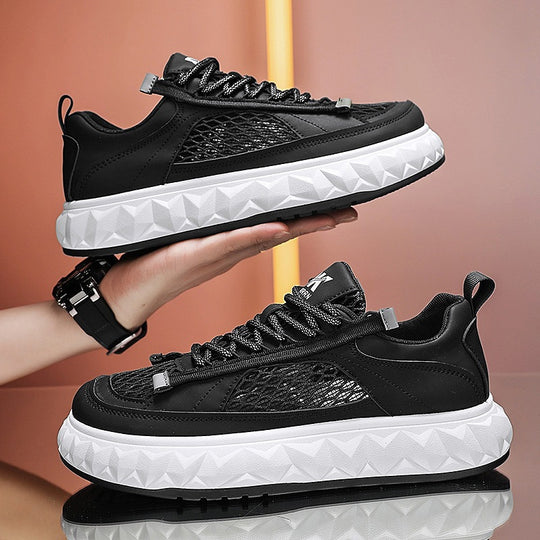 Damen Sportliche Sneakers mit atmungsaktiver Mesh-Oberfläche und dämpfender Sohle EB