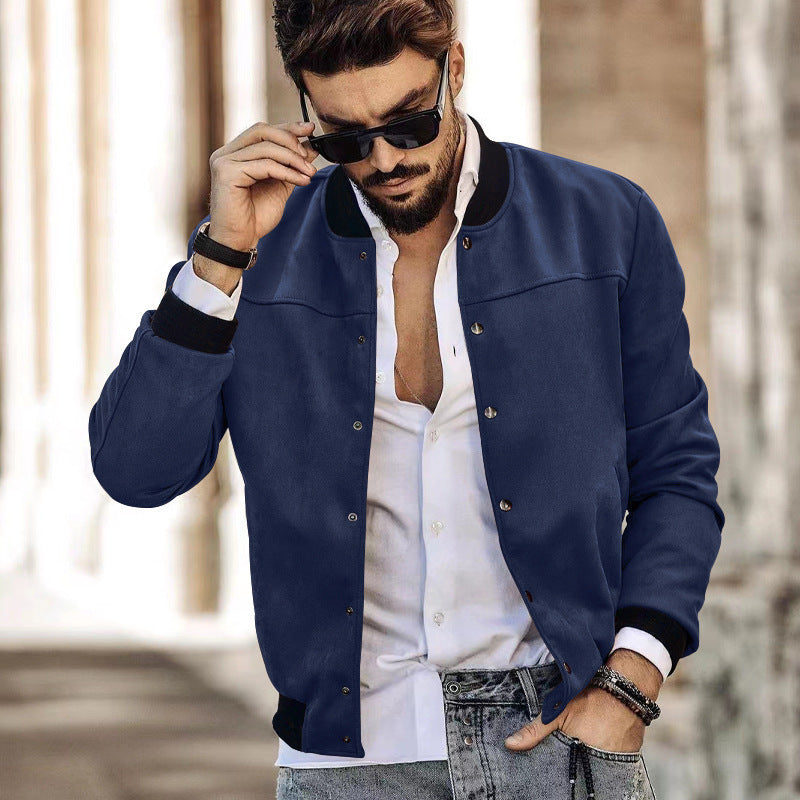 Herren modische Bomberjacke mit praktischen Taschen und elastischen Bündchen EB
