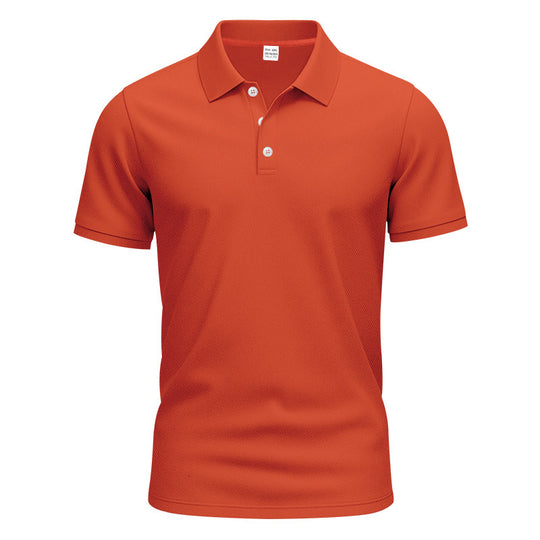 Herren nan Polokragen-Shirt mit schlanker Passform, atmungsaktiver Meshstruktur und flacher Zwei-Knopfleiste EB