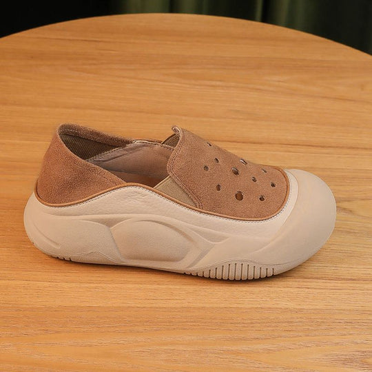 Damen modische Slip-On-Crocks mit atmungsaktiver Mesh-Oberfläche und rutschfester Sohlenkonstruktion EB
