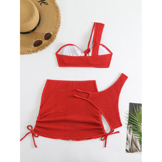 Damen Bikini-Set mit elegantem Wickelrock und modischem Oberteil EB