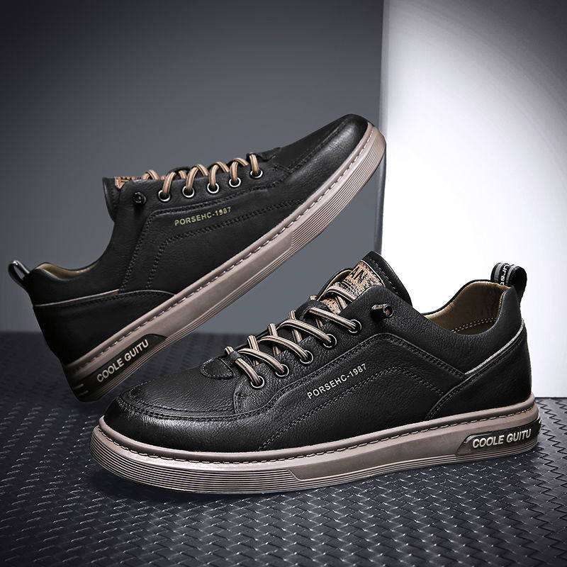 Damen moderne und sportliche Freizeitschuhe mit langlebigem Lederoberteil und atmungsaktiver Sohle EB