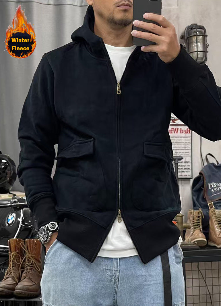 Herren warme Fleecejacke mit praktischen Taschen und modernem Schnitt EB
