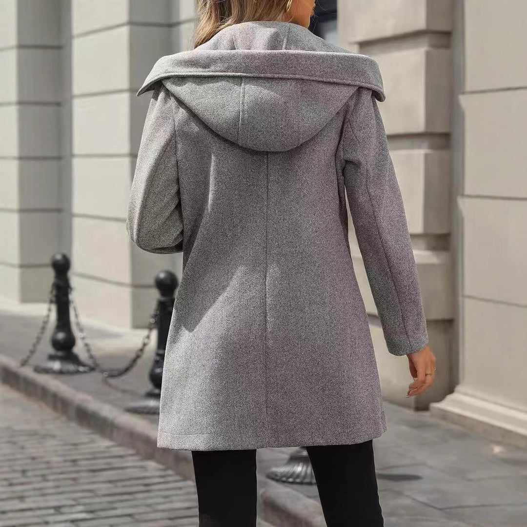 Damen Eleganter und bequemer Mantel mit praktischen Taschen EB