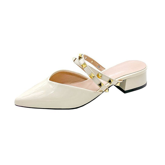 Damen Slingback-Mules mit eleganten Schmuckdetails EB