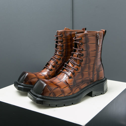 Damen robuste und stylishe Stiefel mit Reißverschluss EB
