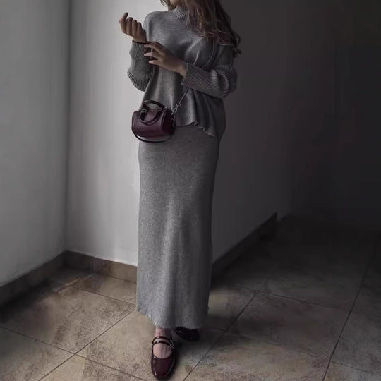 Damen Strickkleid mit elegantem Schnitt und lässigem Look EB