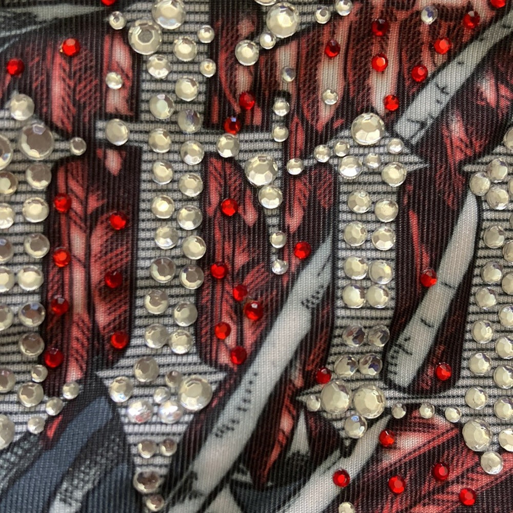 Damen Triangel-Bikini mit auffälligem Grafikumrandung EB