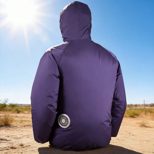 Unisex nan kühlende Jacke mit integrierter Lüftertechnologie und Kapuze EB