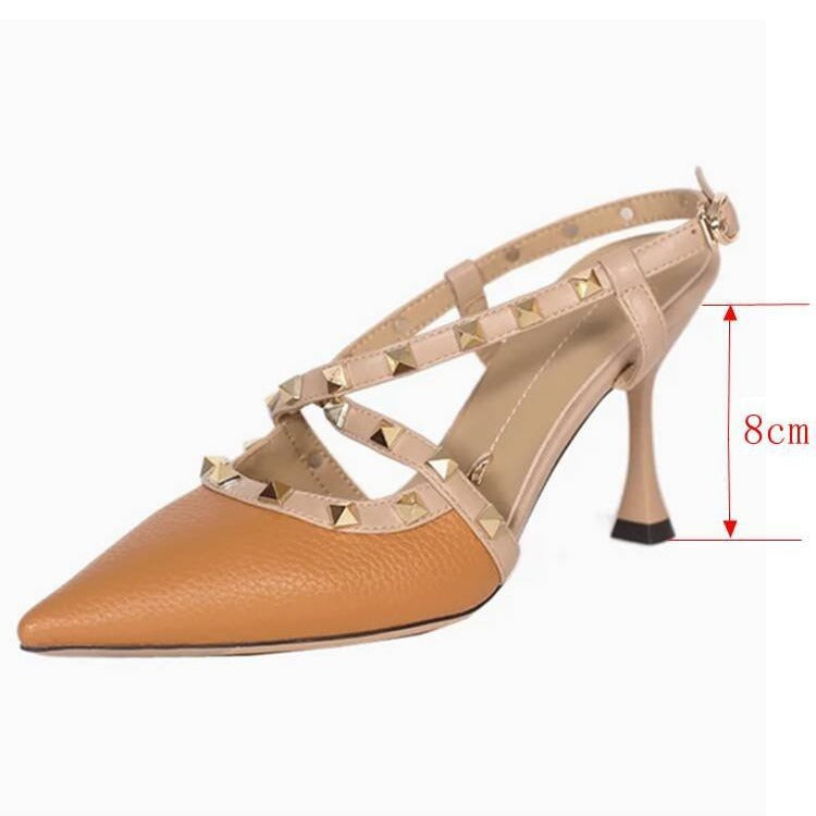 Damen Slingback-Pumps mit dekorativen Schmuckdetails EB