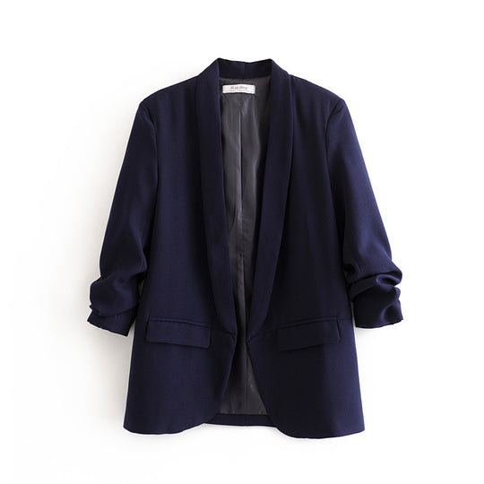 Damen Moderner Blazer mit eleganter Schnittführung und praktischen Taschen EB